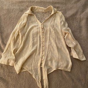 lace accent blouse